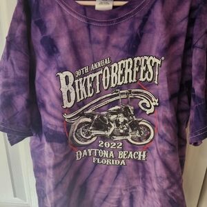 Kids Purple Tie-Dyed Colortone T-Shirt: 30th Annual Biketoberfest, Daytona